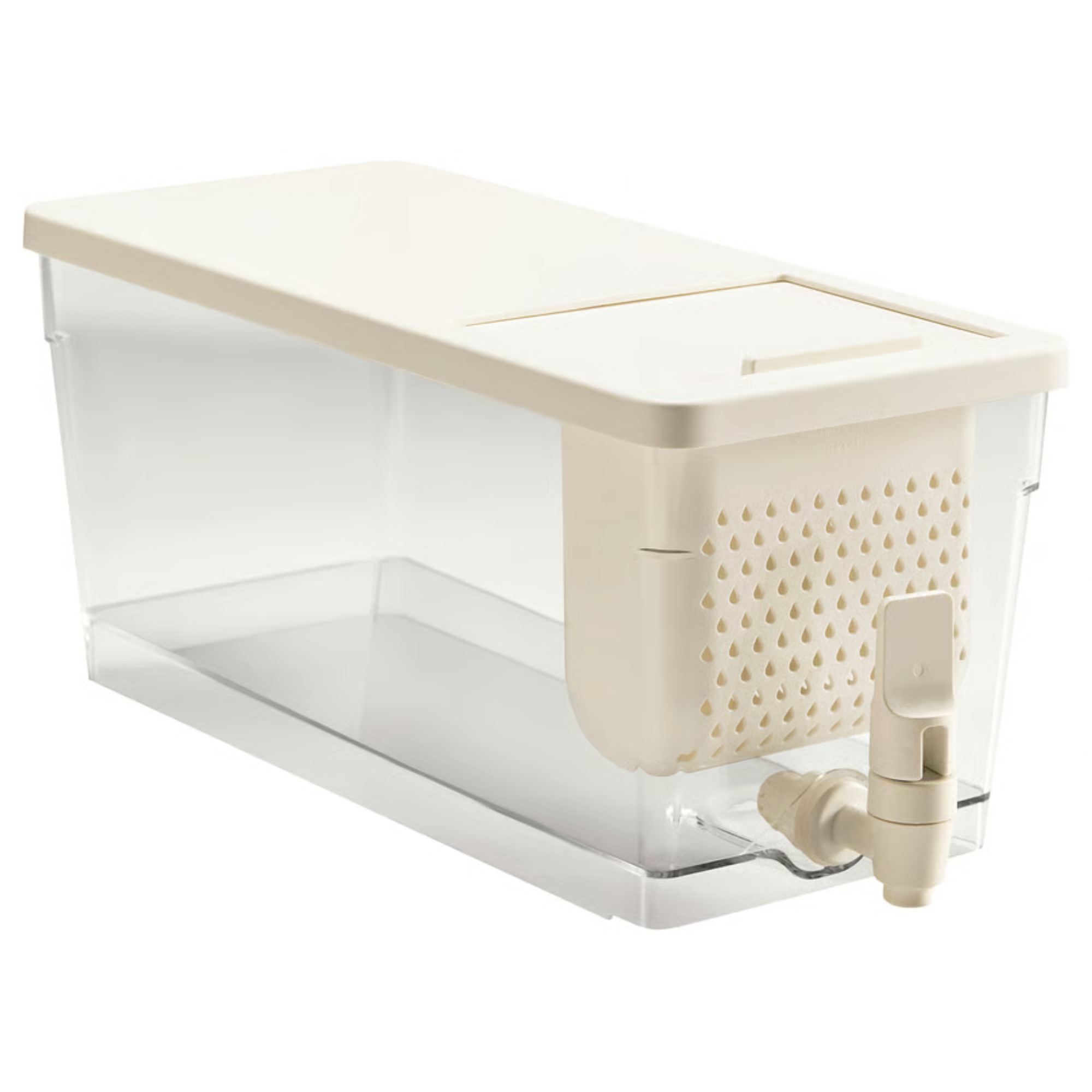 ظرف با درب شیر برای یخچال، شفاف KLIPPKAKTU