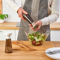 آسیاب ادویه، شیشه‌ای/قهوه‌ای، 19 سانتی‌مترHALVTOM