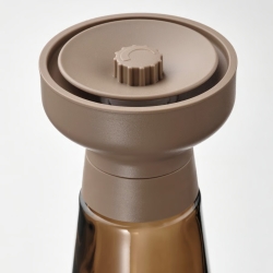 آسیاب ادویه، شیشه‌ای/قهوه‌ای، 19 سانتی‌مترHALVTOM